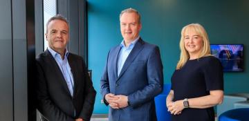 From left to right: Paul Stephens and Ciaran McAreavey of Close Brothers Commercial Finance, June Butler of SBCI